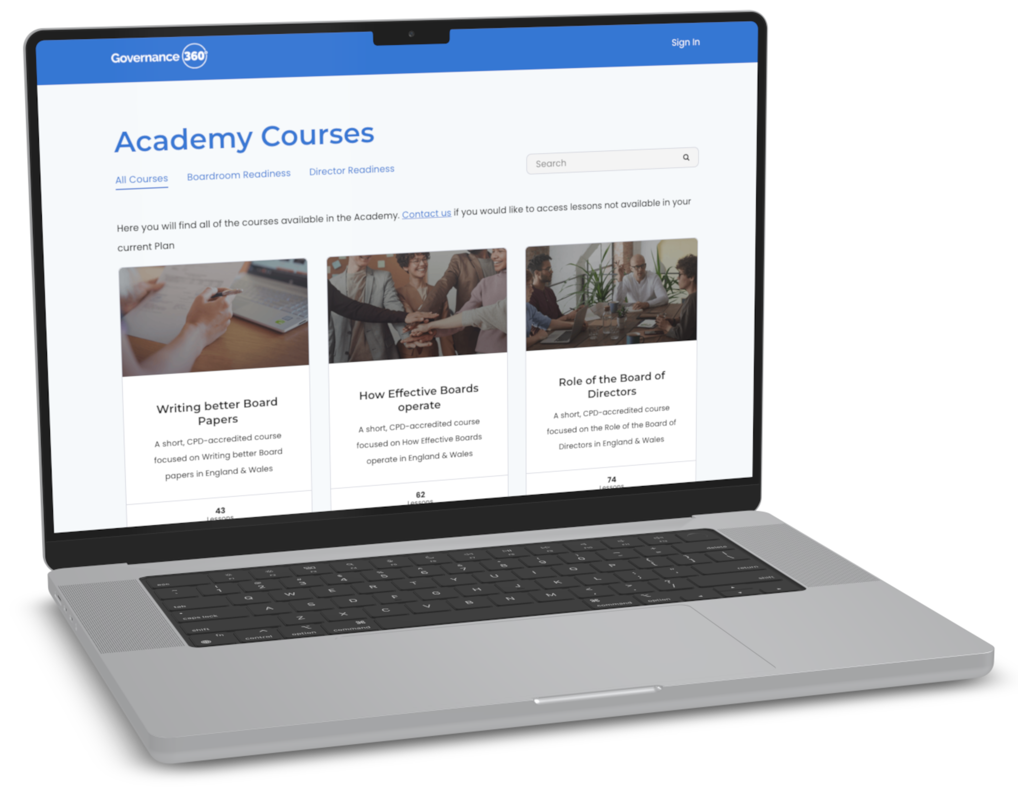 Governance360 Academy Courses Image